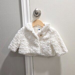 Janie and Jack Ivory Faux-Fur Jacket 0-6 months